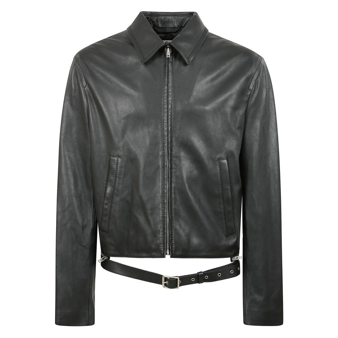 Acne Studios Black Leather Zip Jacket