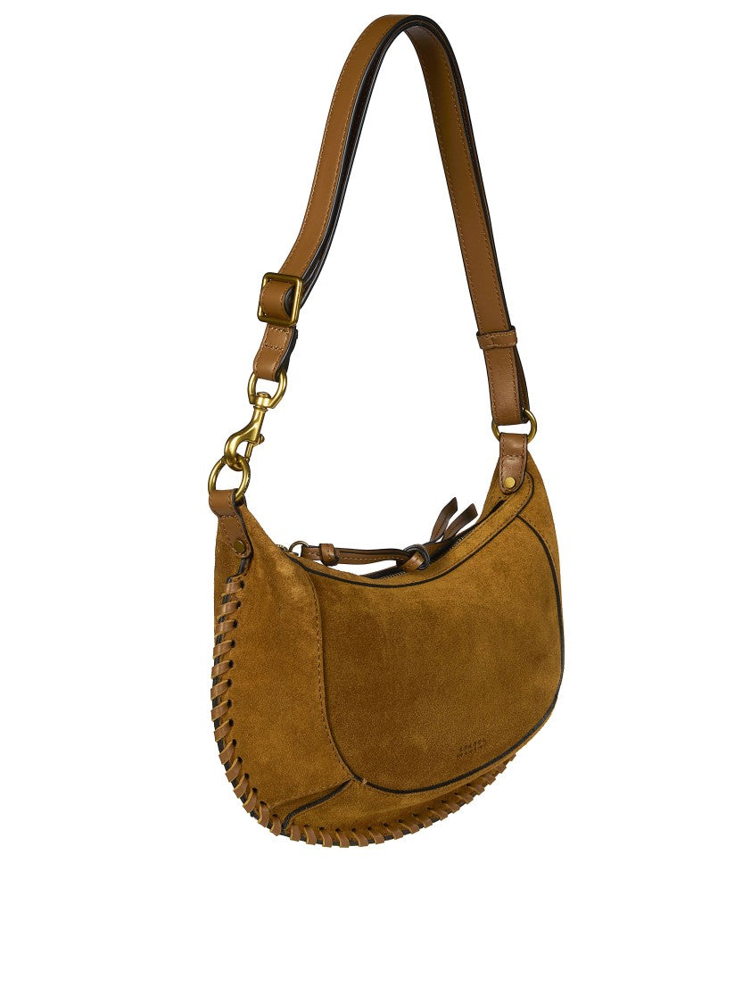 Isabel Marant Brown Oskan Moon Whipped Stitching Shoulder Bag