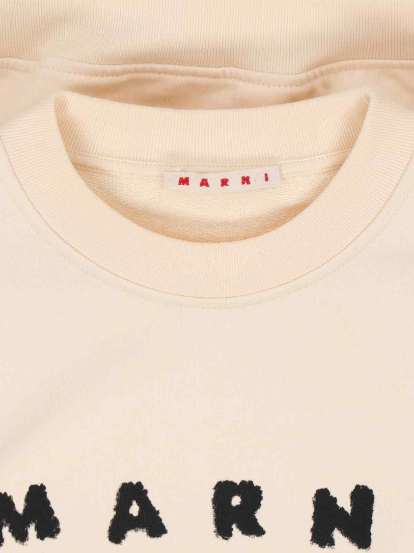 Marni Logo Crewneck Sweatshirt – Ivory