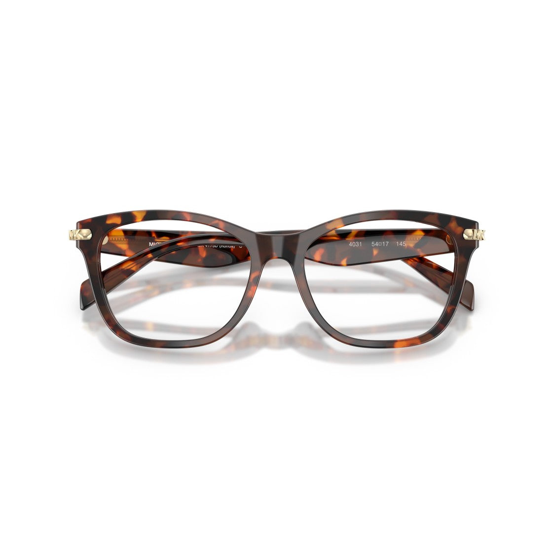 Michael Kors 0Mk4175d Classic Tortoiseshell Acetate Eyeglasses With Gold Accents