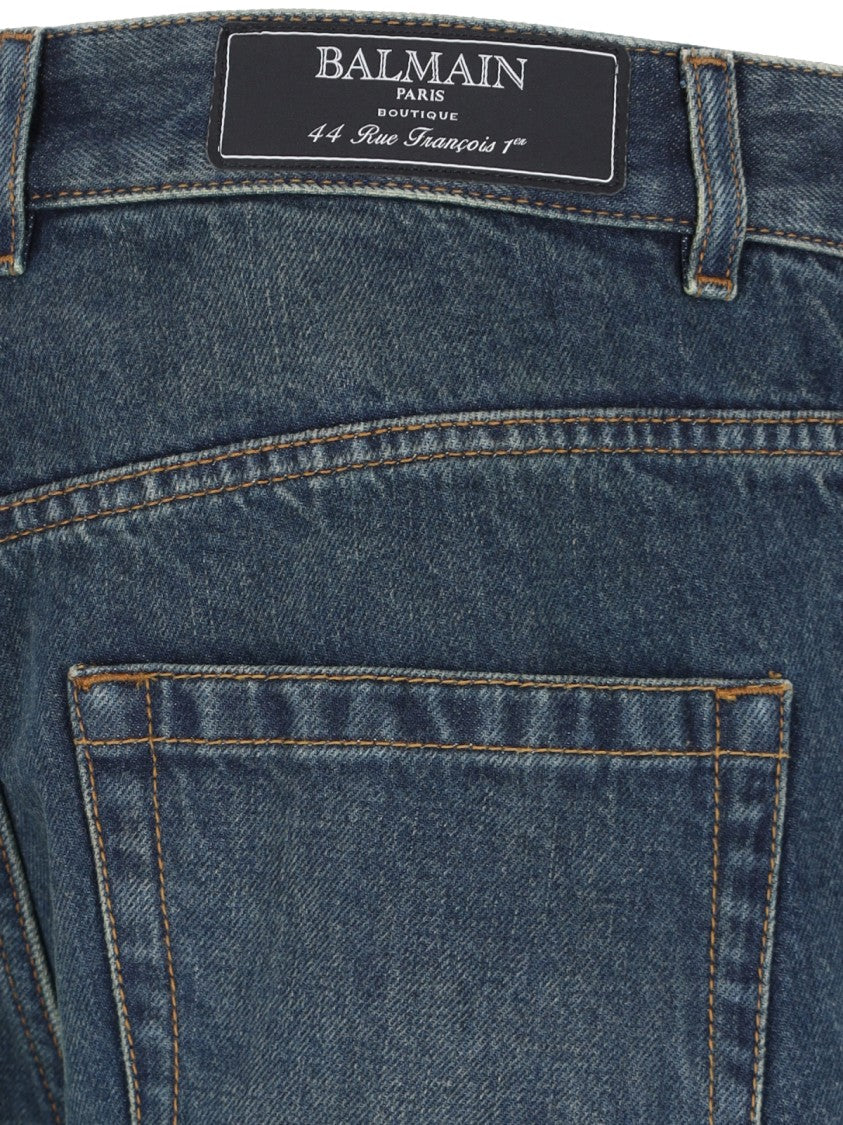 Balmain Straight Jeans – Blue