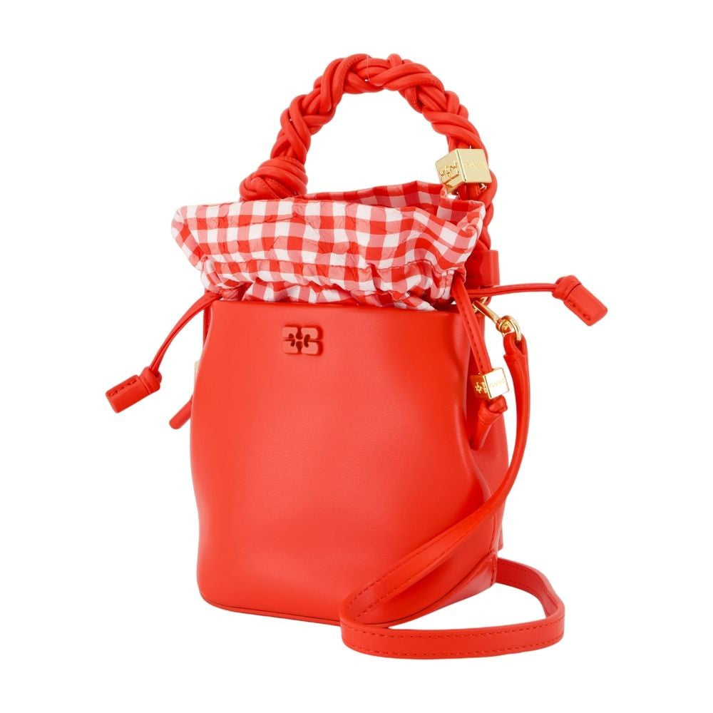 Ganni Bou Bucket Mini Purse - Leather - Red