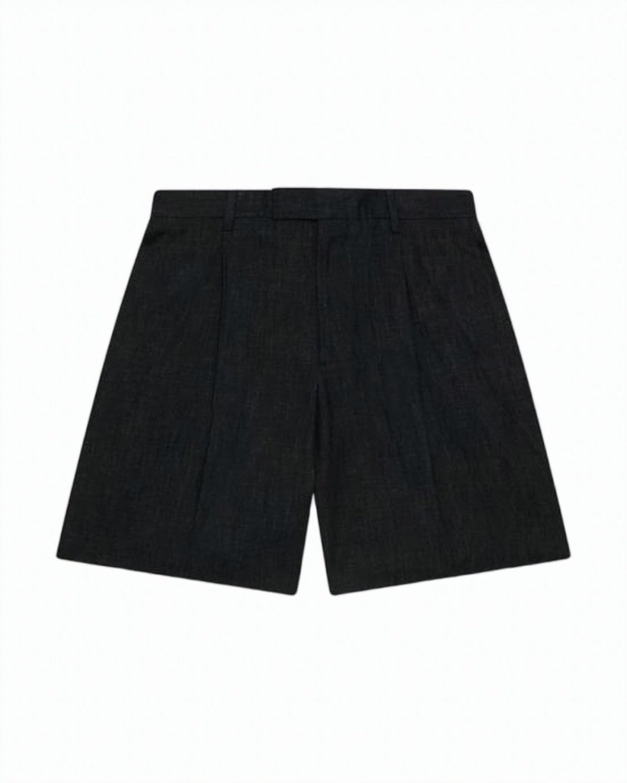 Lardini Tailored Black Shorts With Structured Waistband