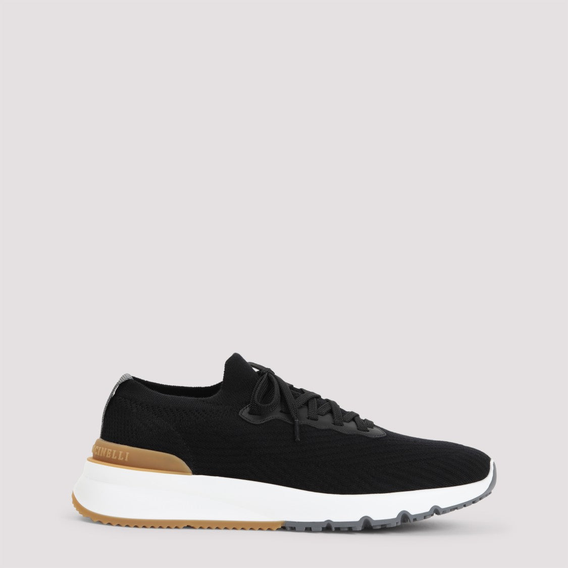 Brunello Cucinelli Black Textile Sneakers