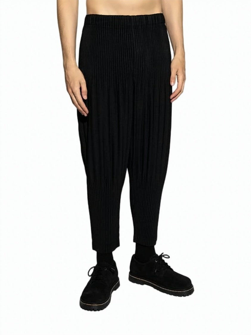 Homme Plissé Issey Miyake Pleated Design Cropped Jogger Pants