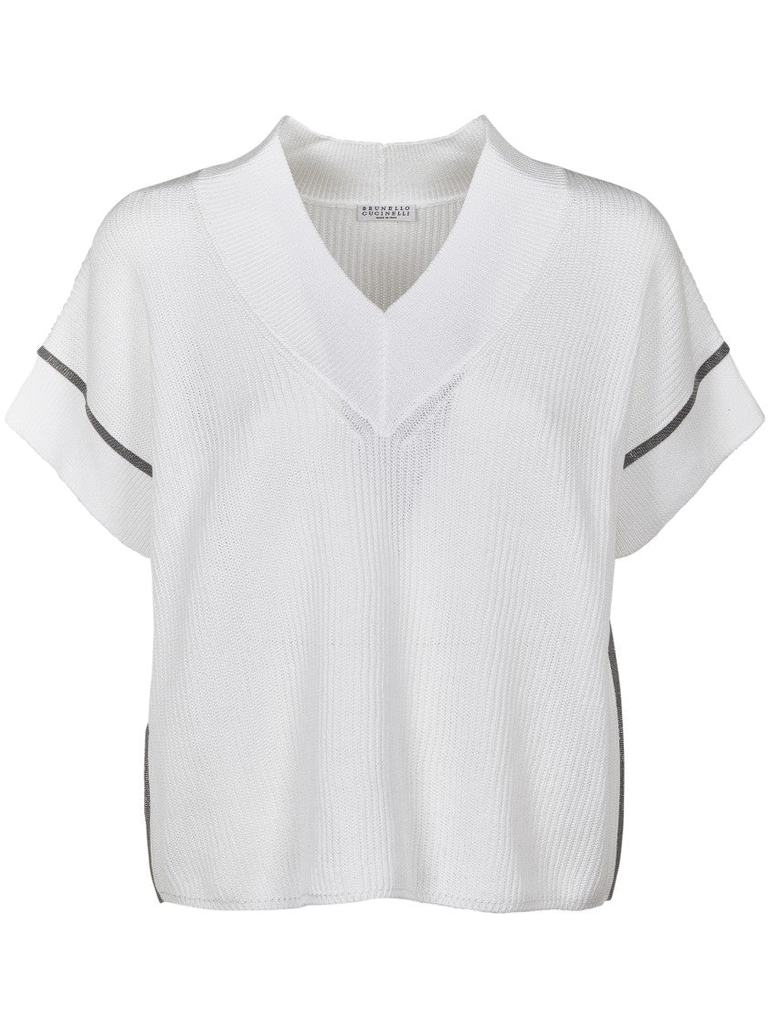 Brunello Cucinelli Sleeveless V-Neck Top