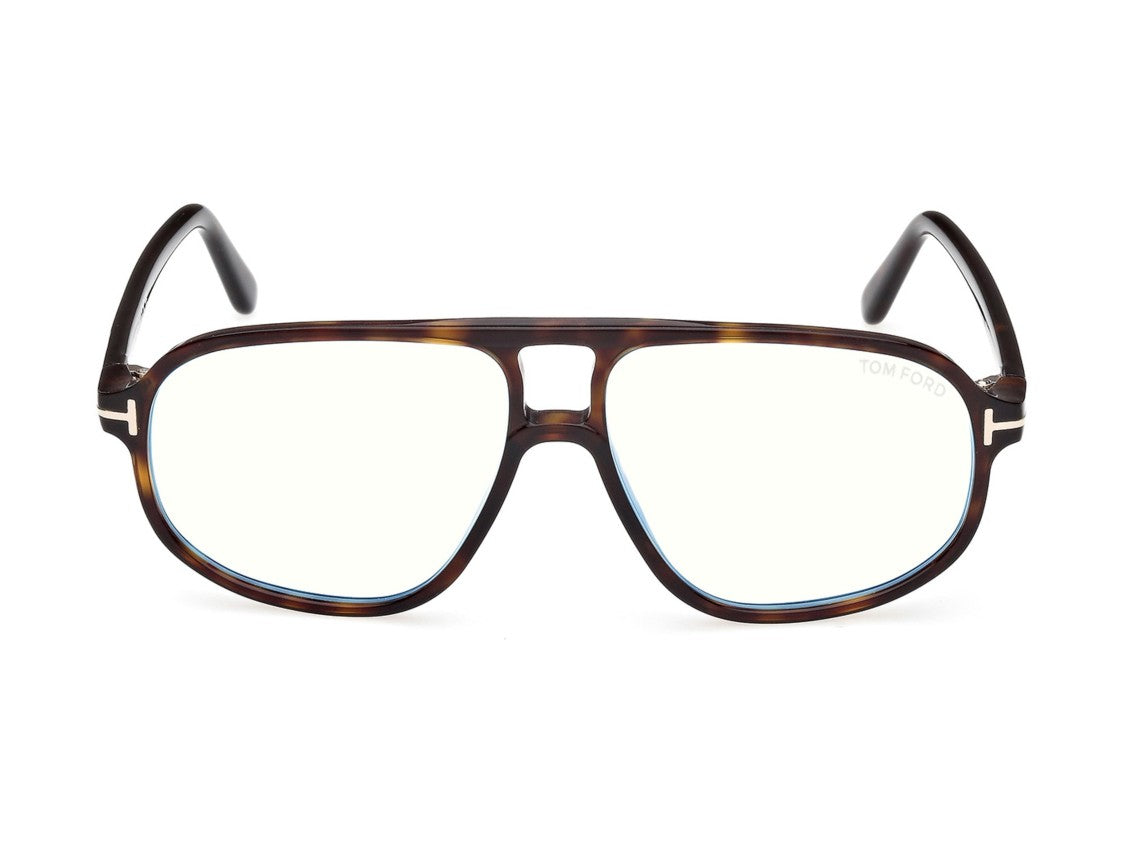 Tom Ford Ft6082-B Tortoiseshell Metallic Accent Aviator Eyeglasses