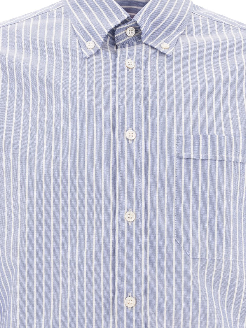 Valentino Light Blue Striped Button-Down Shirt