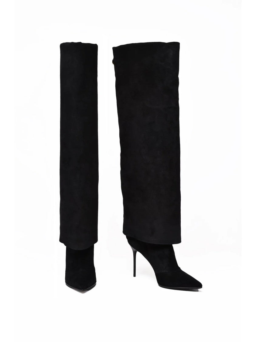 Balmain Black Suede Ariel Boots