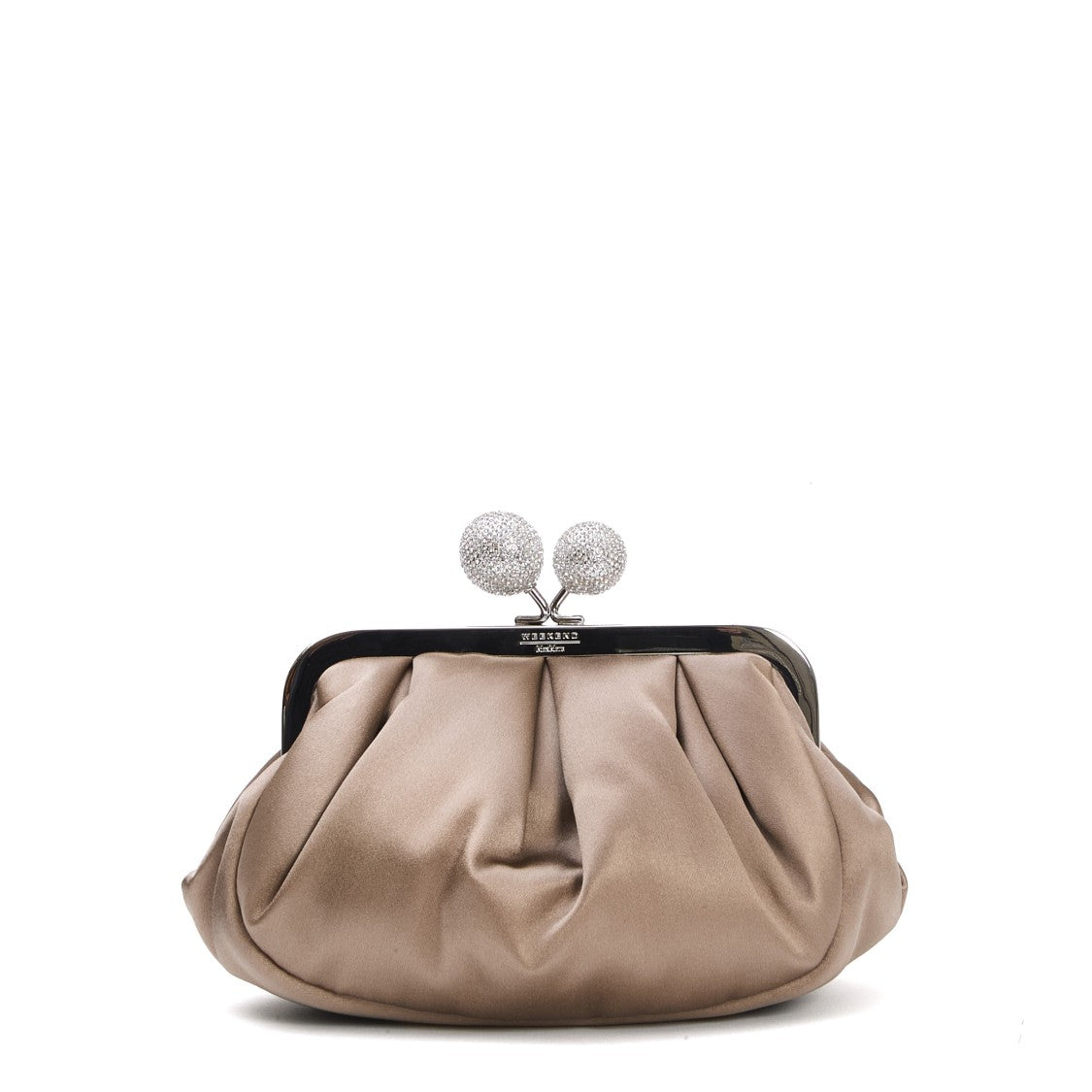 Max Mara Small Pastry Bag In Beige Satin
