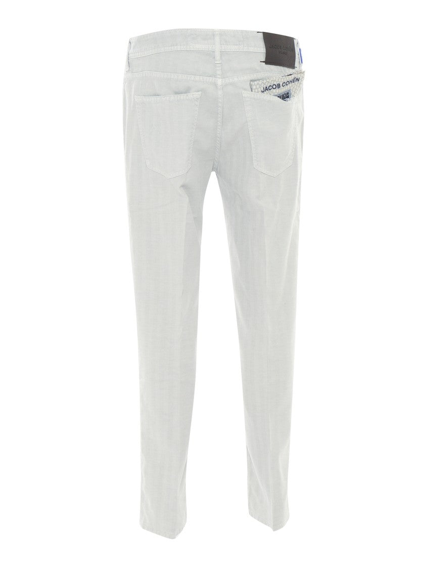 Jacob Cohen Scott Textured Slim Cropped Carrot Pants