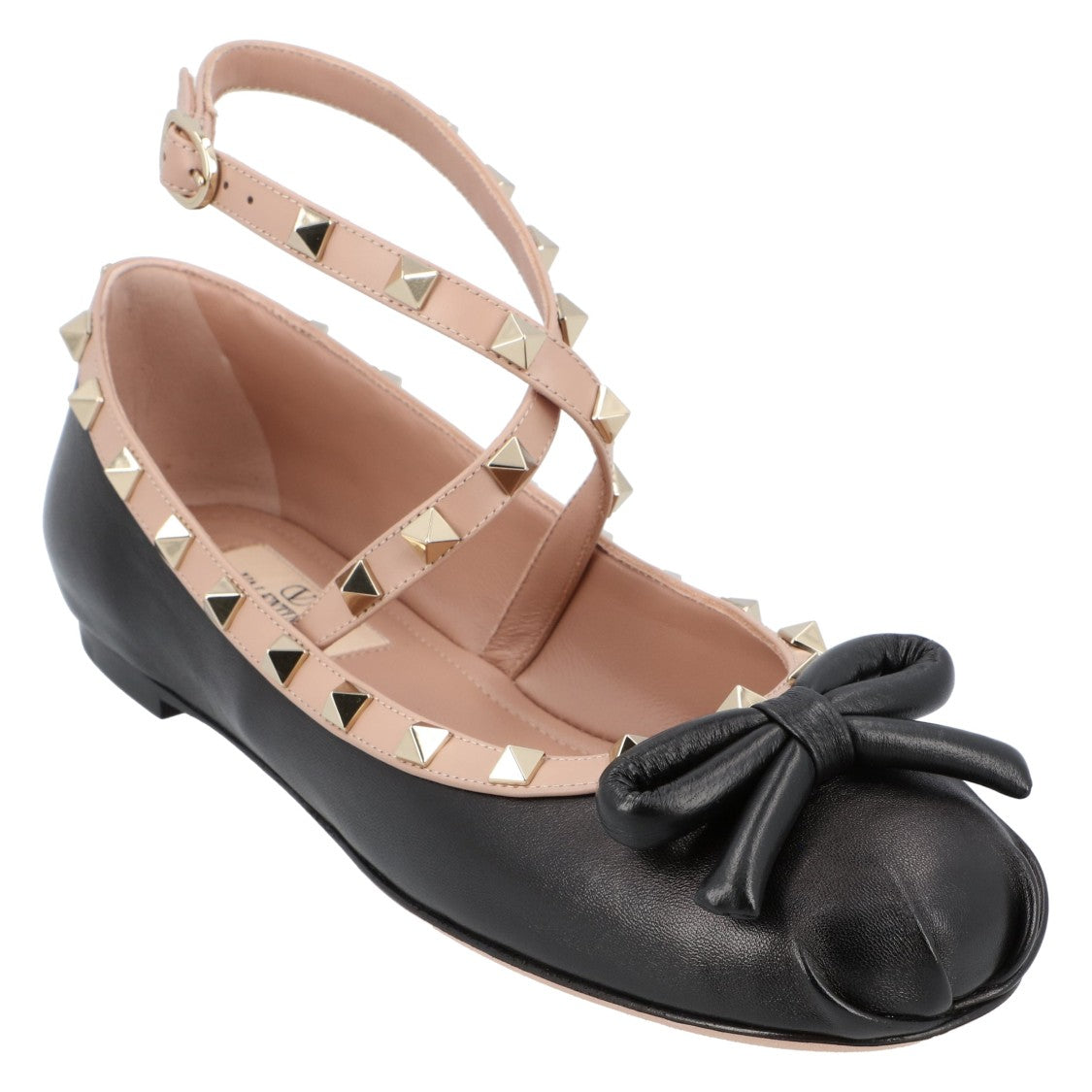 Valentino Rockstud Ballet Flats Black