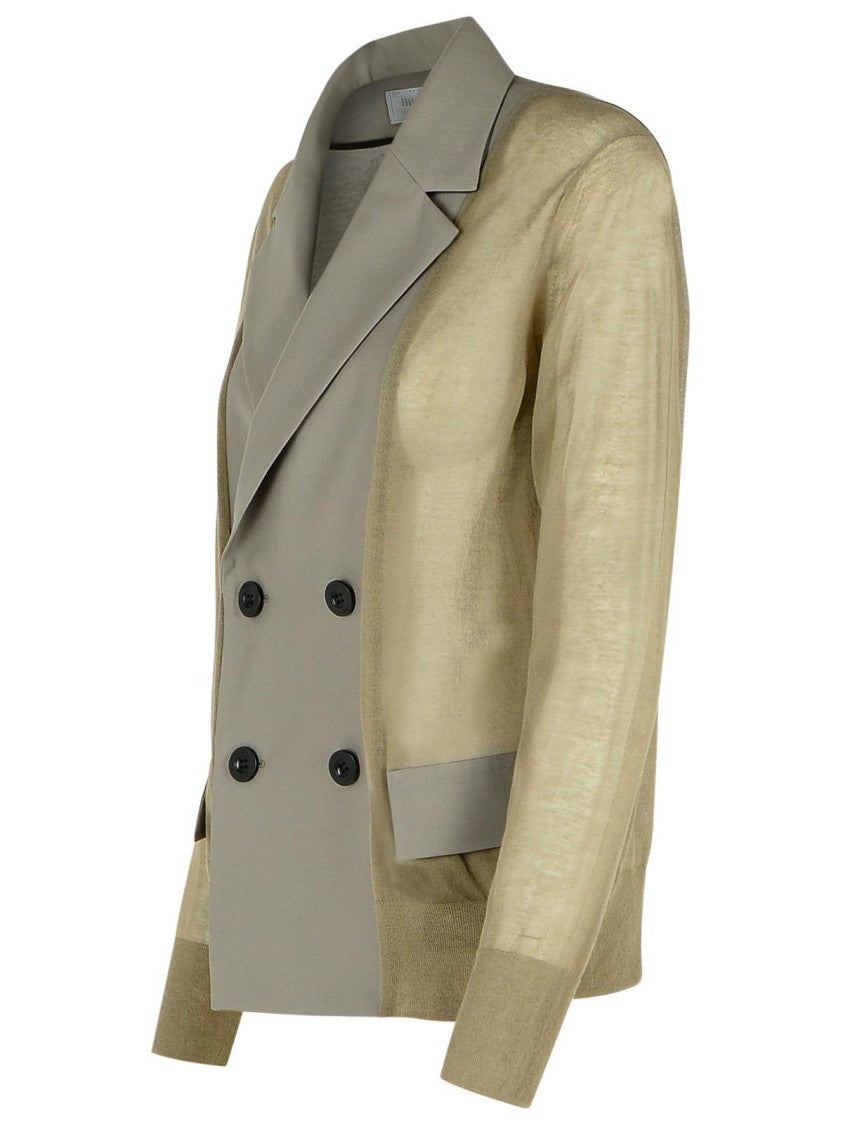 Sacai Green Cotton Blend Blazer