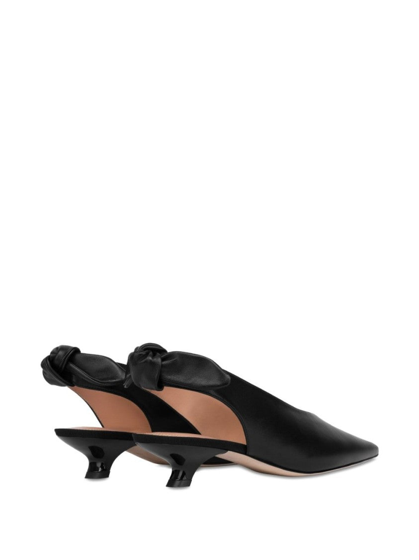 Alberta Ferretti Pointed Toe Slingback Pumps With Bow Detail