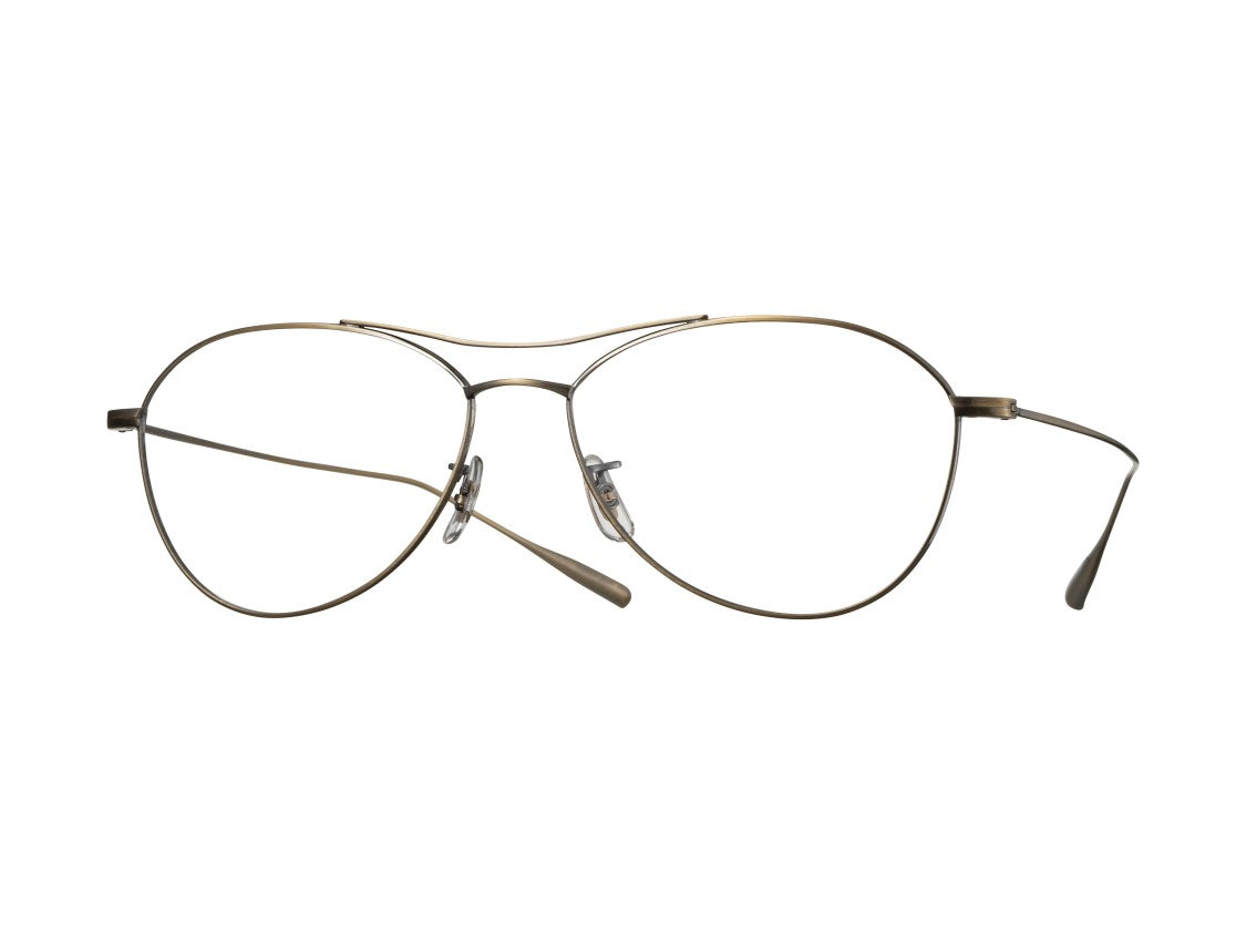 Eyevan Gold Brooks Rx Minimalist Aviator Eyeglasses