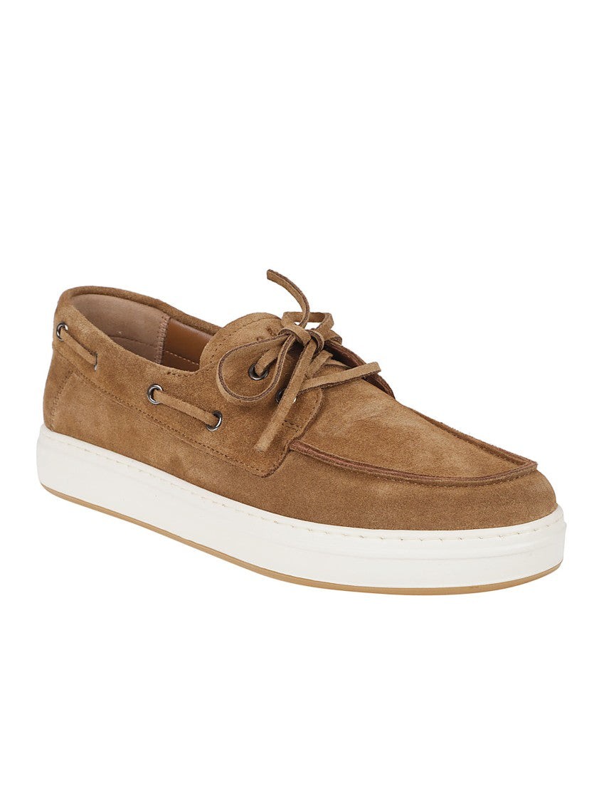 Hogan Moccasin-Inspired Brown Calf Leather Flat Shoes