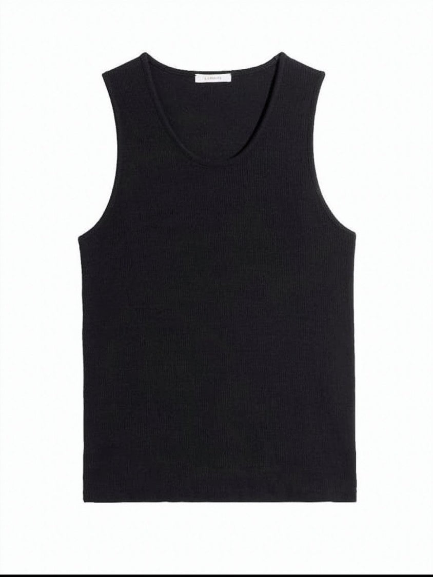 Lemaire Ribbed Tank Top With Scoop Neckline