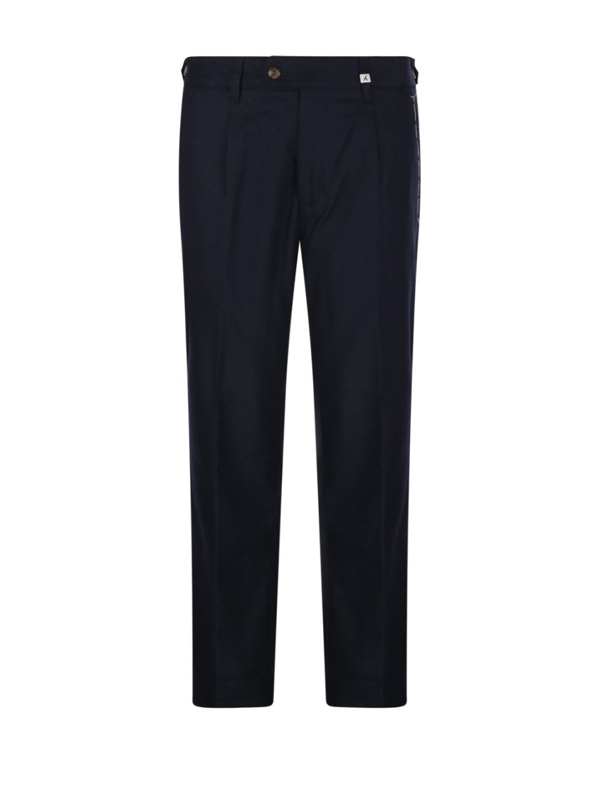 Myths Tailored Long Pants With Front Pleats And Smooth Finish