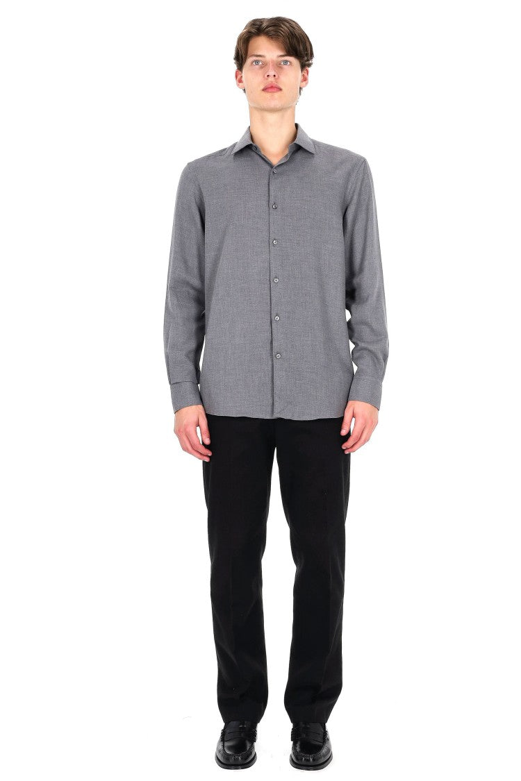 Zegna Cashco Cotton And Cashmere Shirt