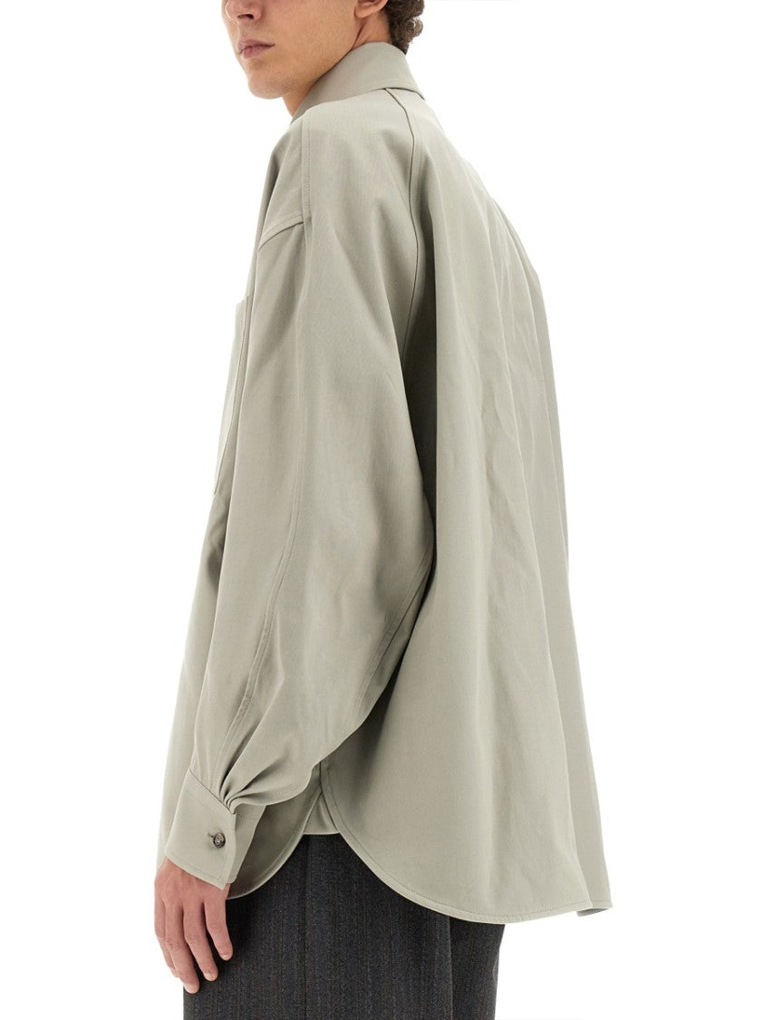 Bottega Veneta Cotton Twill Overshirt With Structured Collar