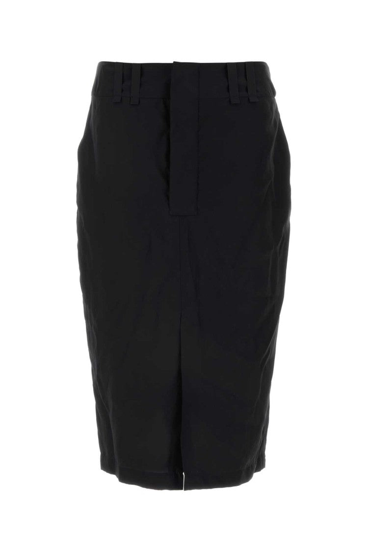 Saint Laurent Black Crepe Skirt