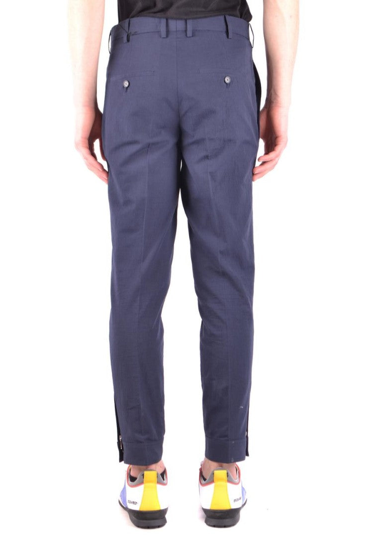 Neil Barrett Navy Trousers With Subtle Logo