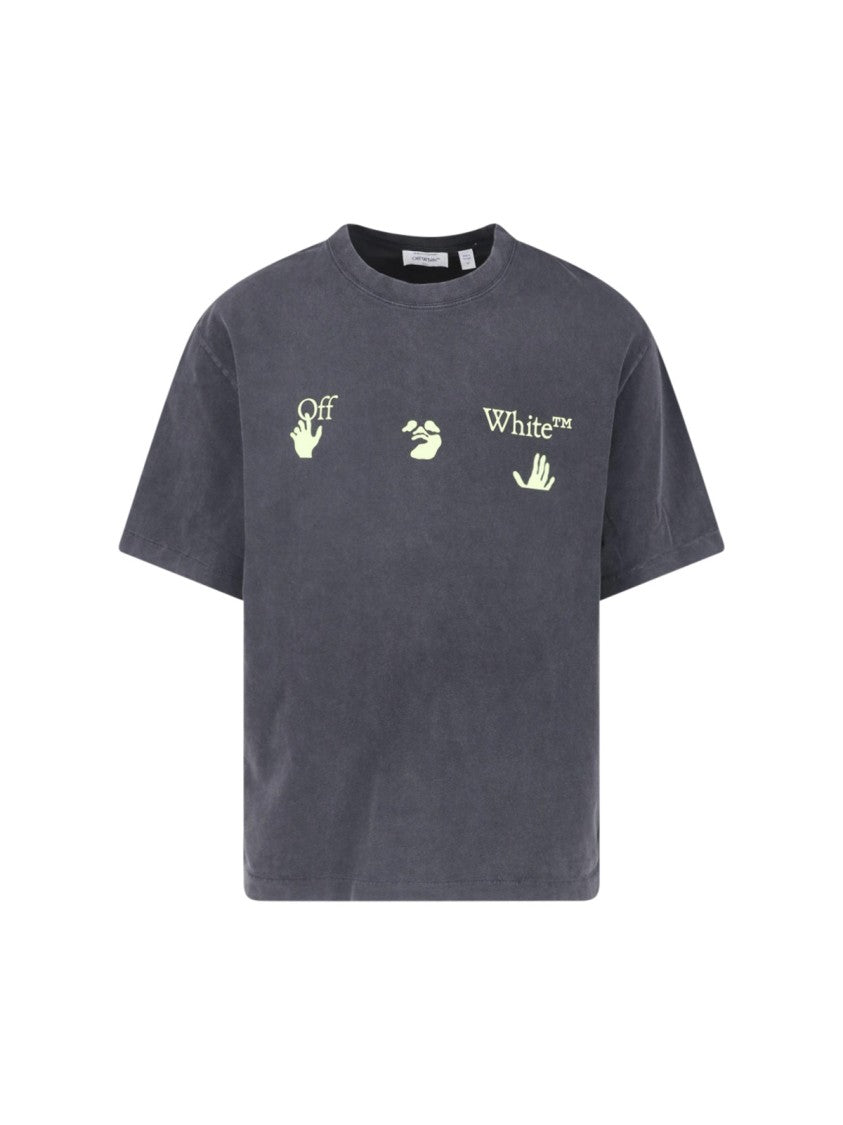 Off-White Black Bacco Arrow Skate Graphic Cotton T-Shirt