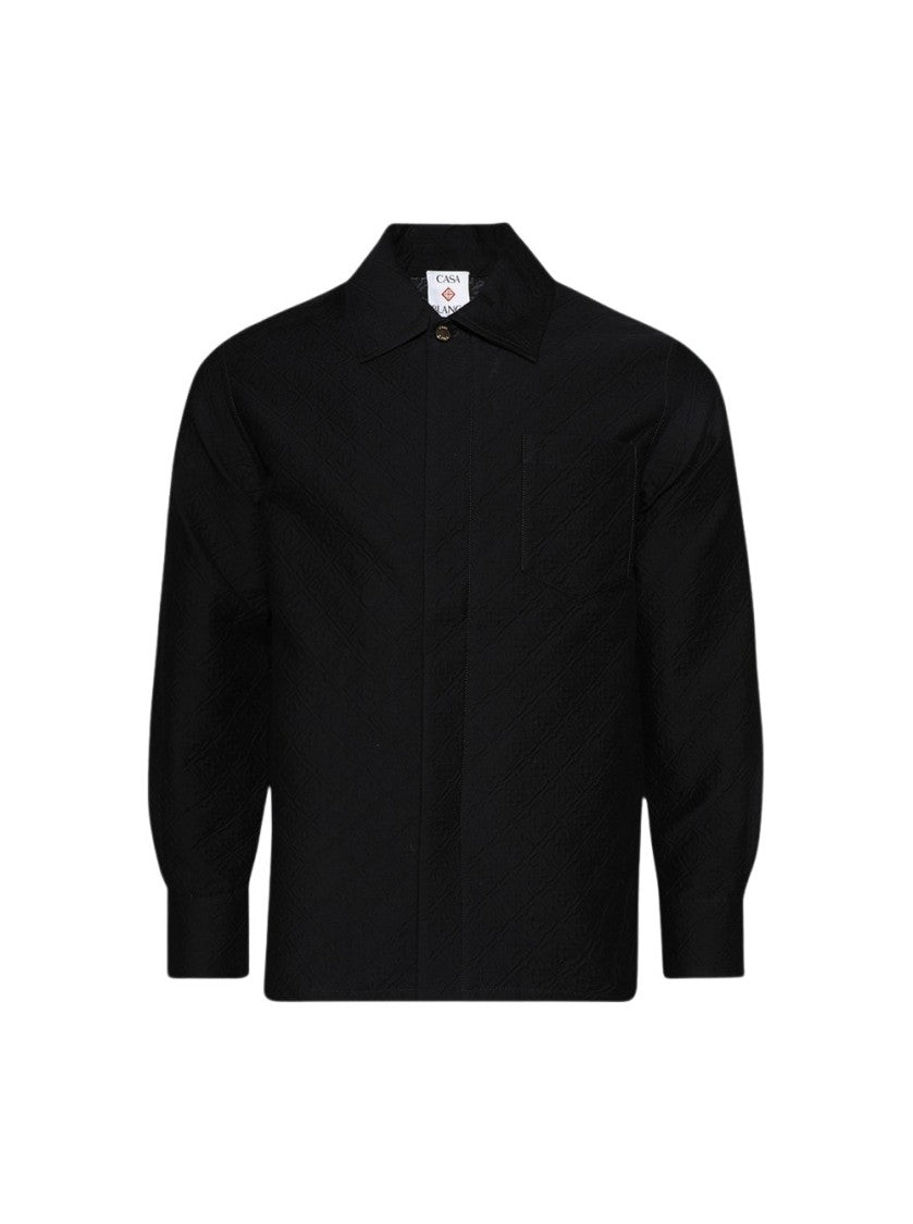Casablanca Jacquard Shacket Black