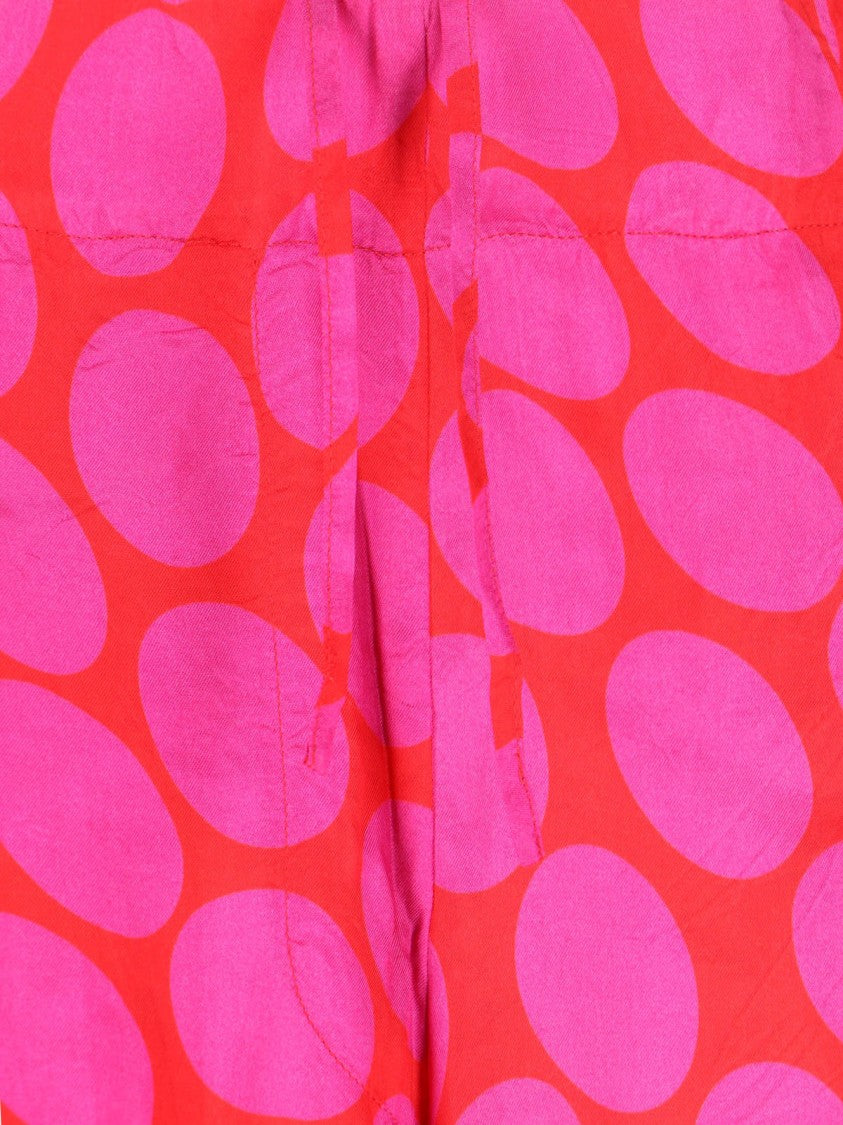 Dries Van Noten High-Waisted Wide-Leg Pants With Geometric Pattern