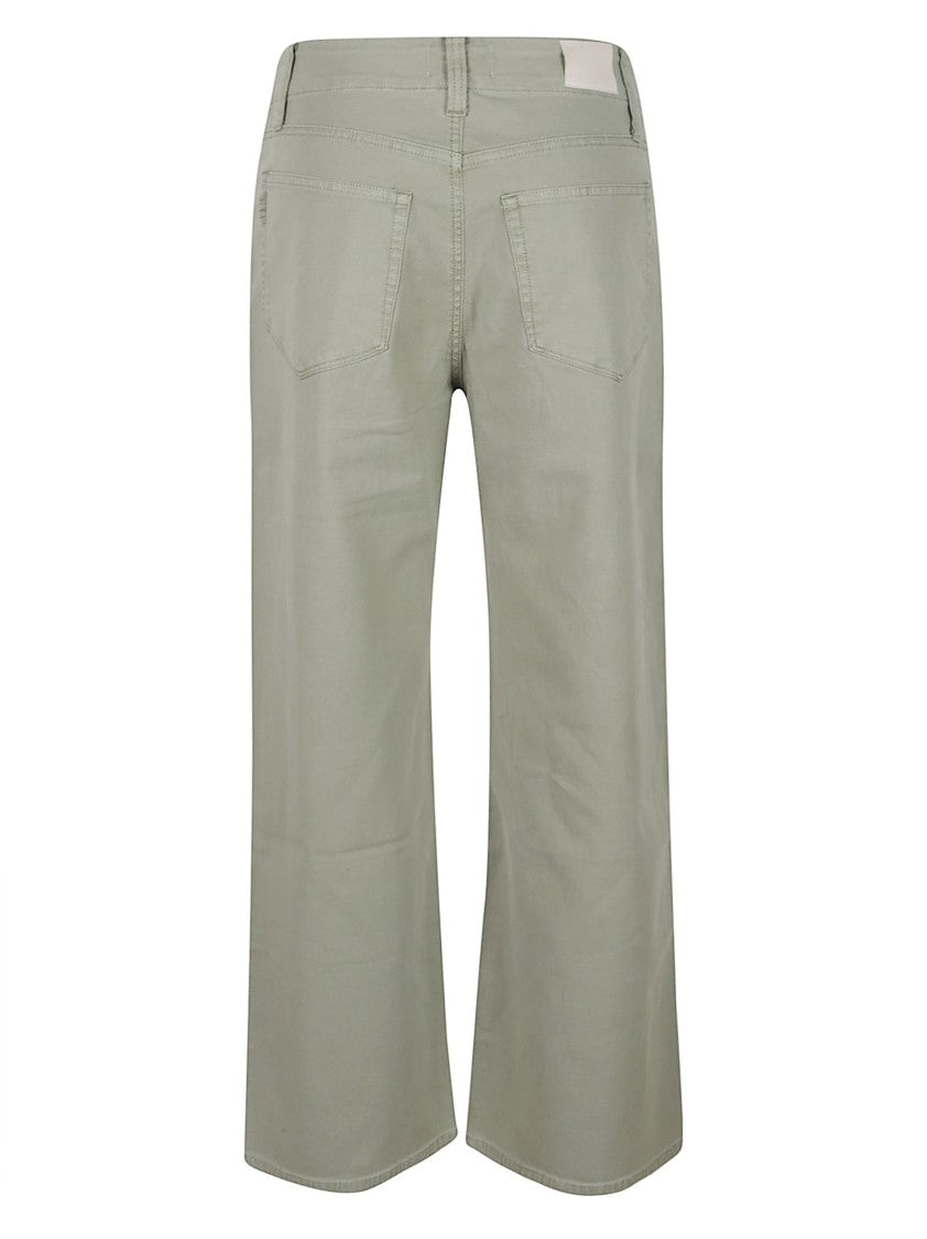 Paige Cropped Wide-Leg Pants With Stitch Detail