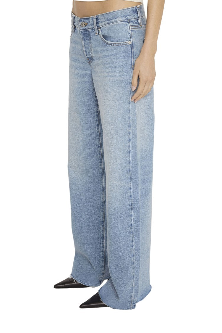 Frame Grey Denim Pixie Flared Jeans