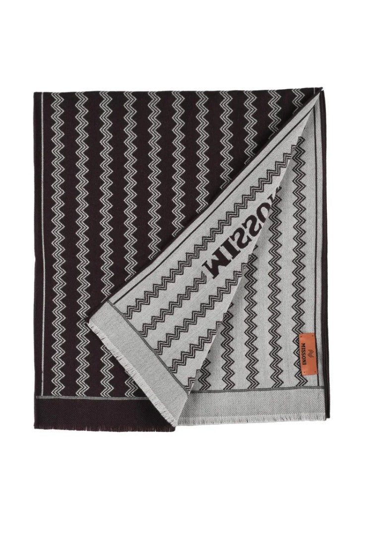 Missoni Brown Beige Wool Scarf