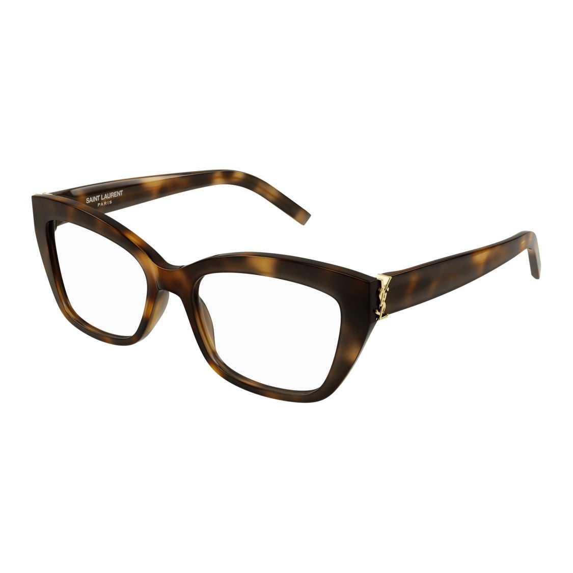 Saint Laurent Sl M117 Oversized Square Tortoiseshell Eyeglasses