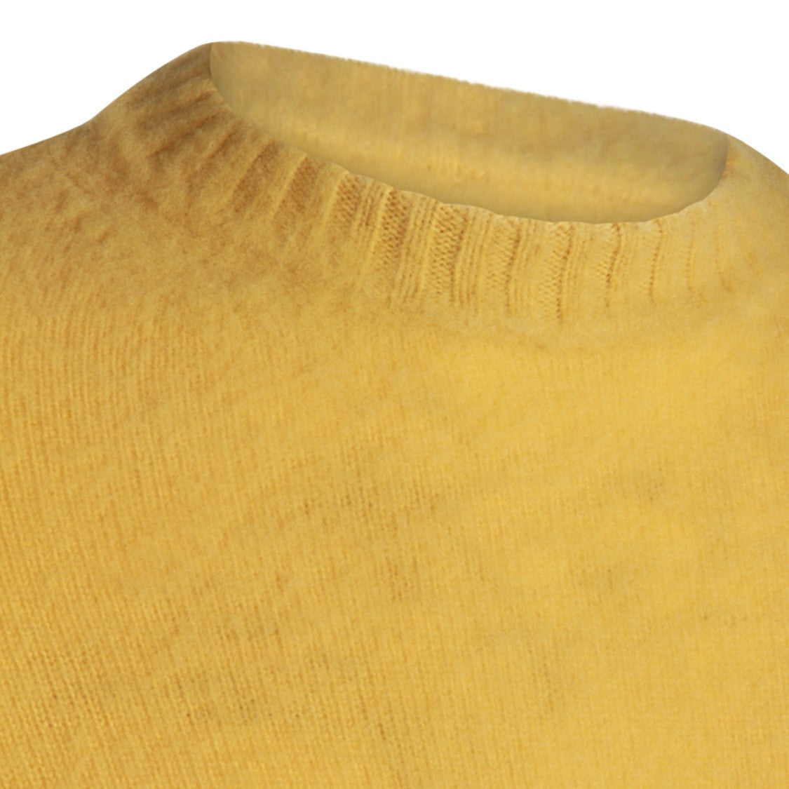 Piacenza Cashmere Fuzzy Soft Texture Sweater With Ribbed Details