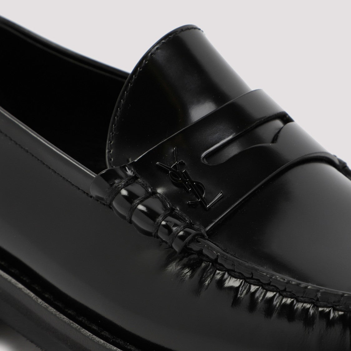 Saint Laurent Black Leather Loafers