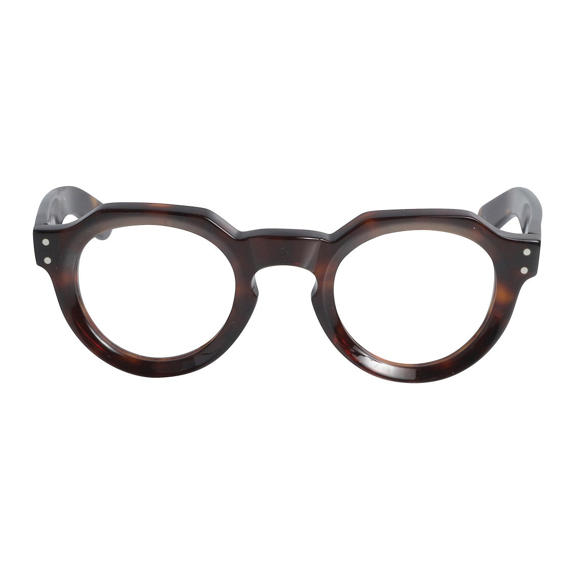 Kador Spike Round Frame Tortoiseshell Sunglasses With Metallic Rivet Details