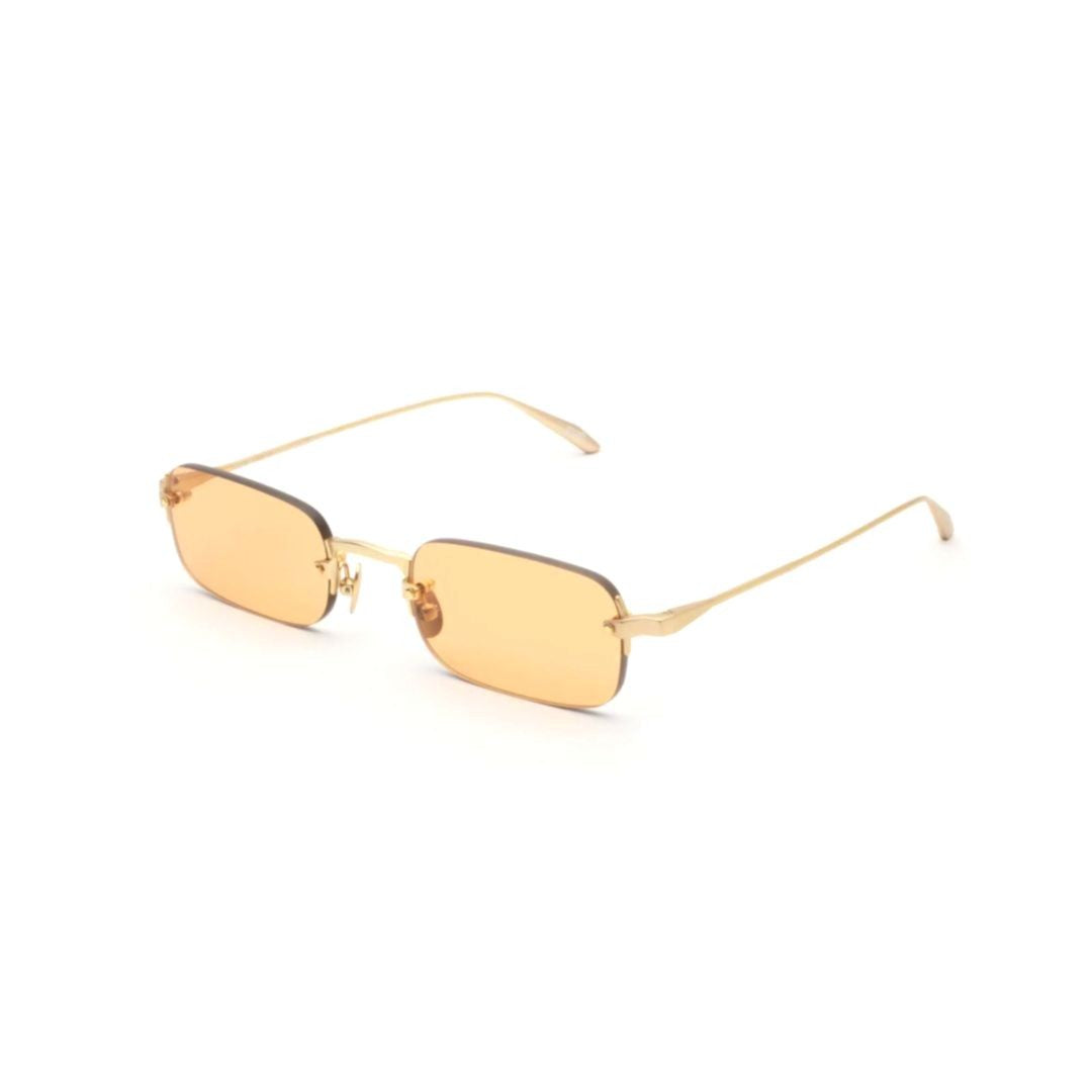 Gast Astro Rectangular Gold Metal Sunglasses With Amber Lenses