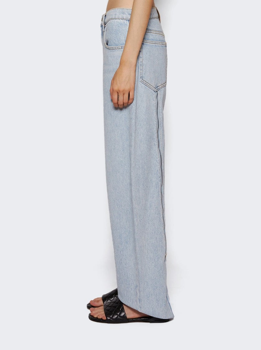 Alexander Wang Zipped Back Slit Wide-Leg Jeans