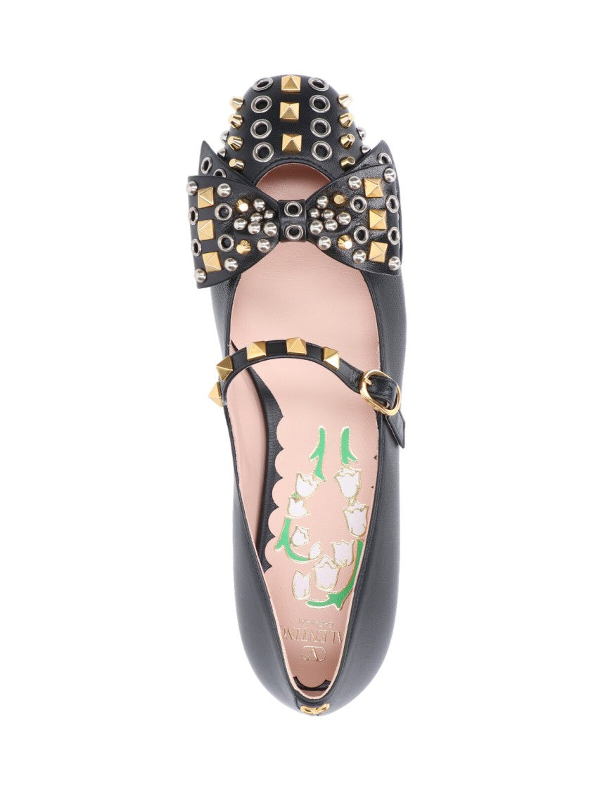 Valentino Garavani "Bowow" Ballerina Flats – Black