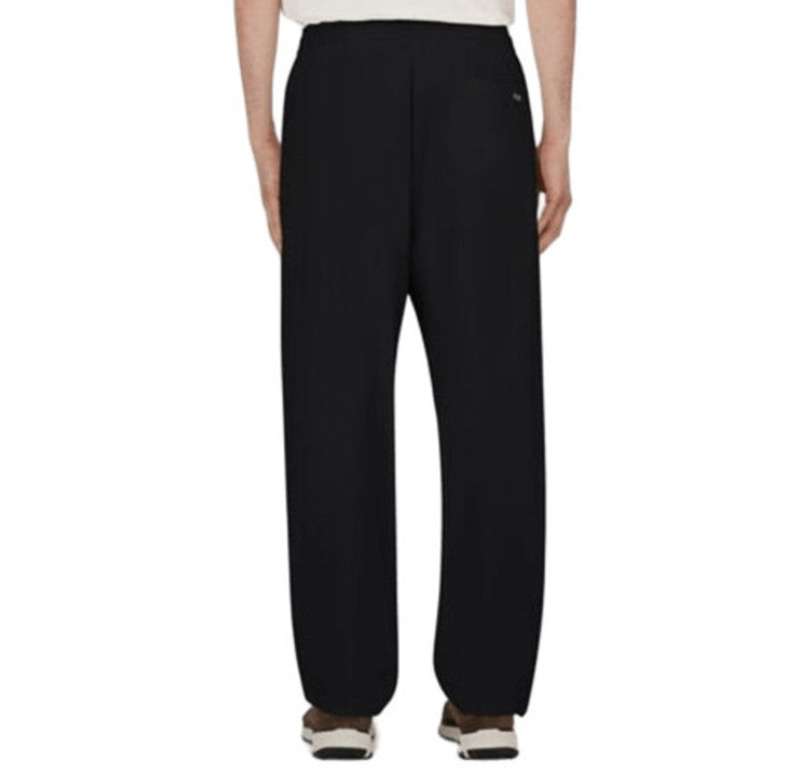 Herno Versatile Black Trousers With Elastic Waistband