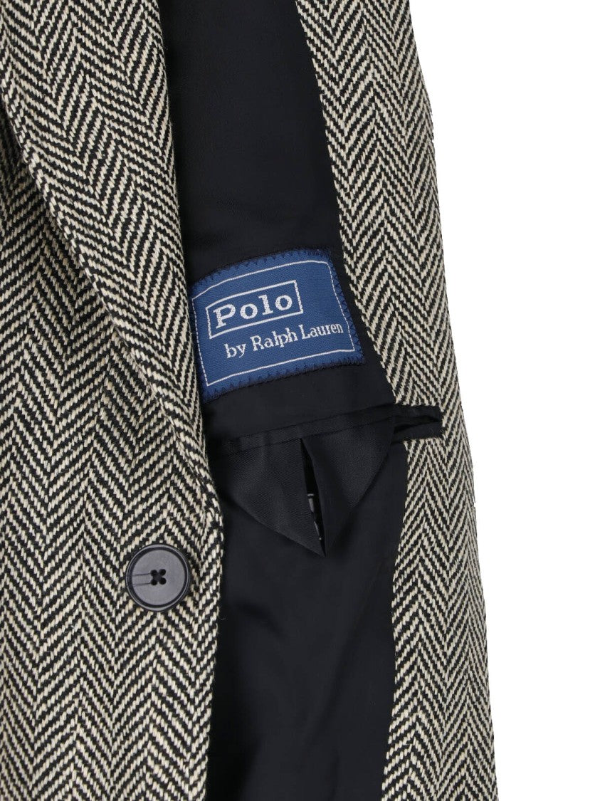 Polo Ralph Lauren Tailored Herringbone Jacket With Notched Lapel