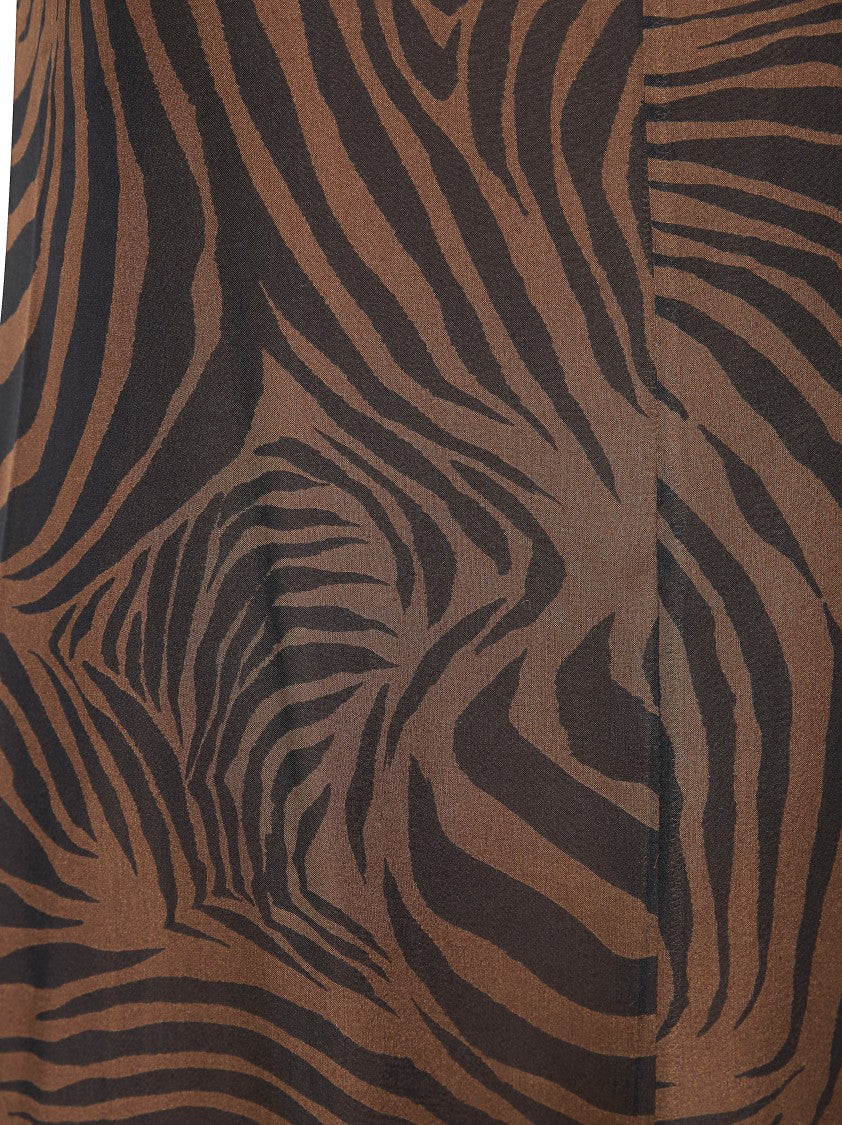 Max Mara Mstsalice Zebra Pattern Midi Dress