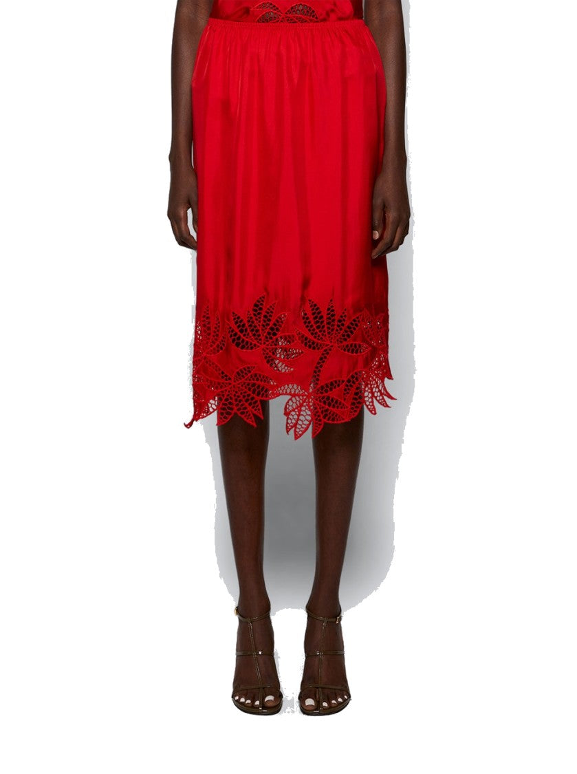 Diotima Coverley Skirt Poinsettia