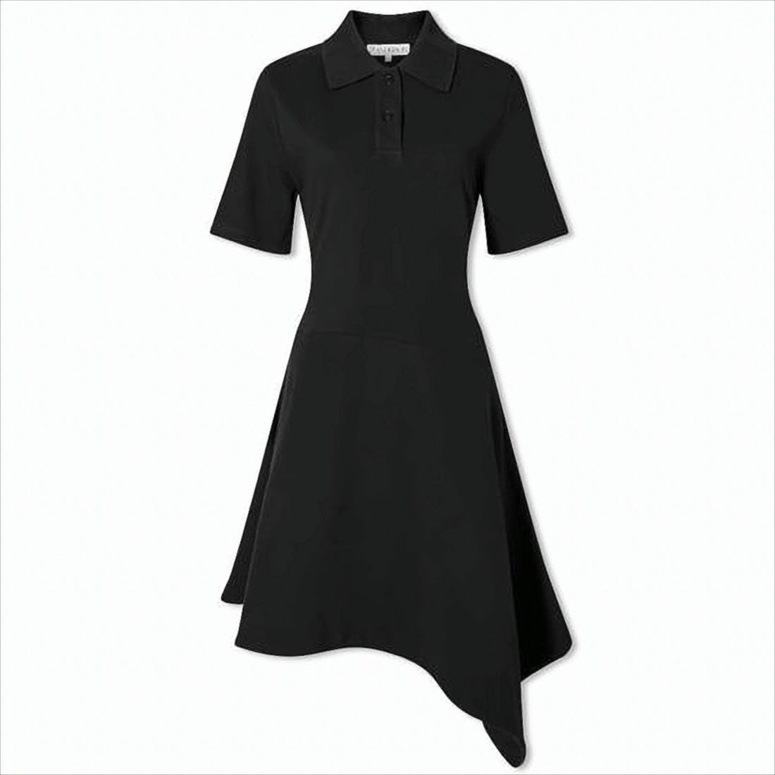 J. W. Anderson Polo Collar Midi Dress With Asymmetrical Hemline