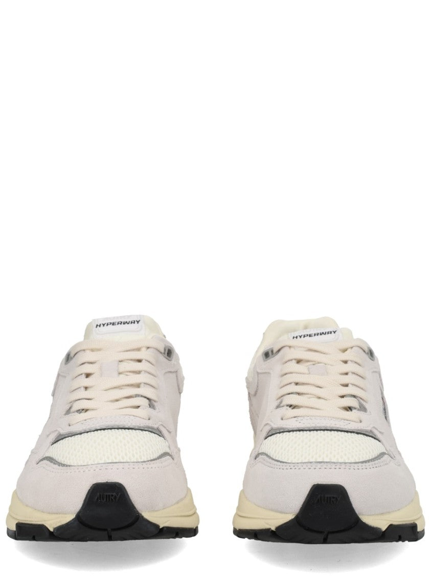 Autry Hyperway Layered Suede Cow Leather Sneakers