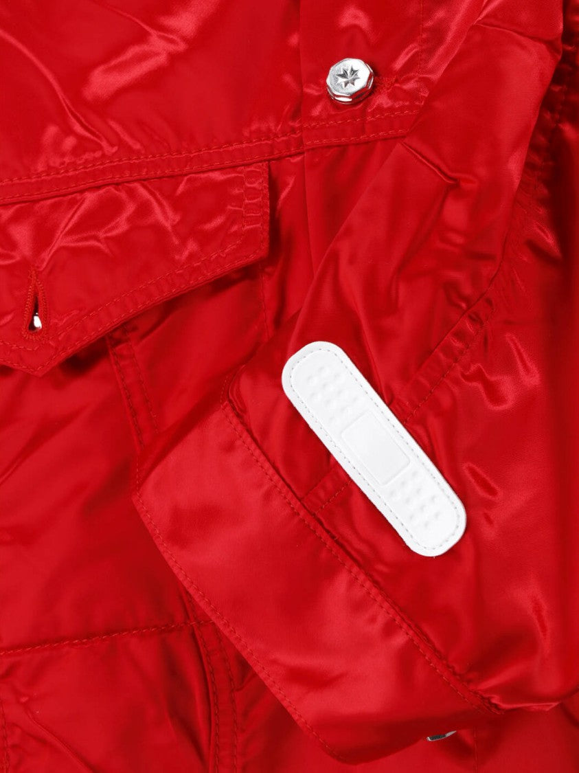 Pdf Cropped Satin Jacket With Button Closure
