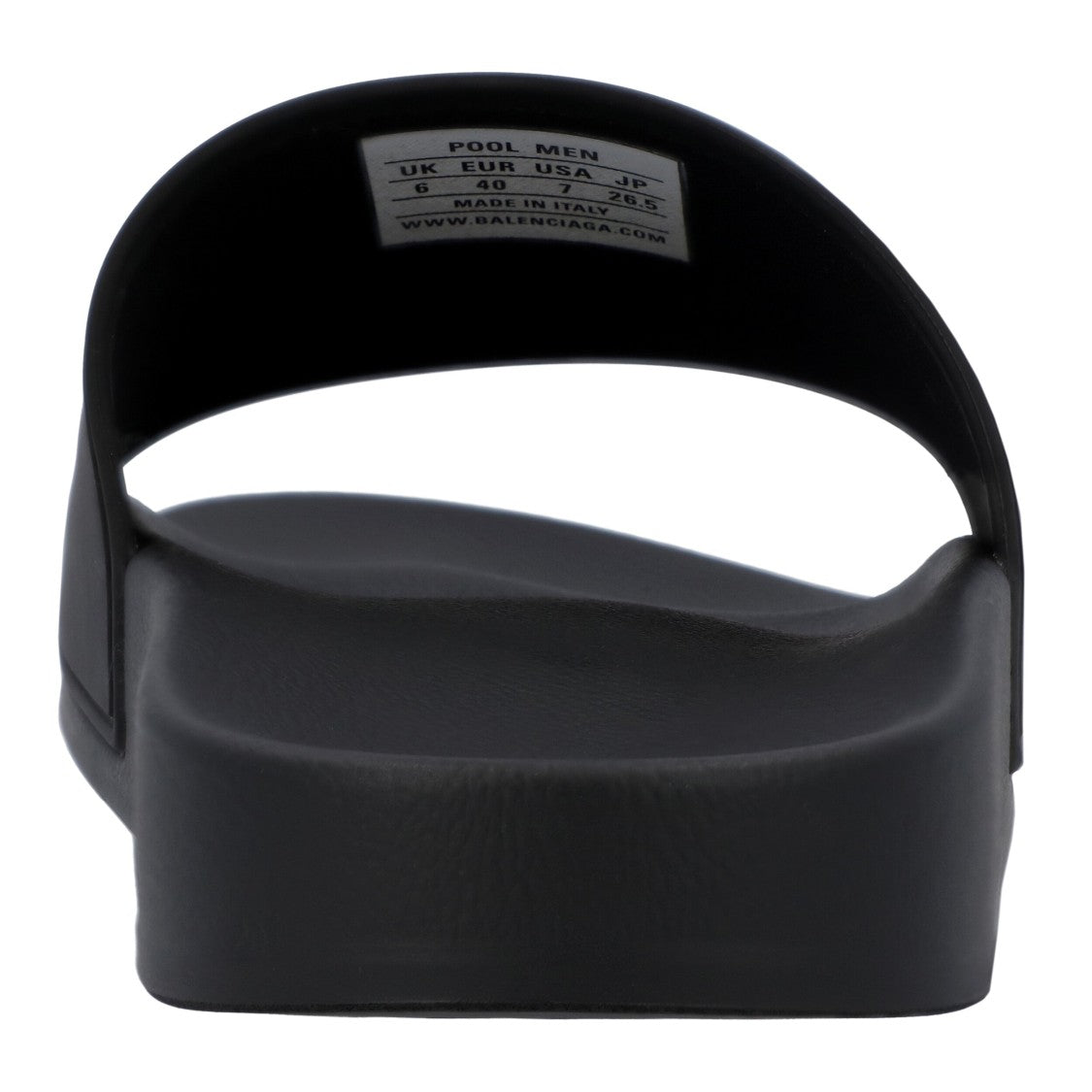Balenciaga Logo Band Rubber Slide Black
