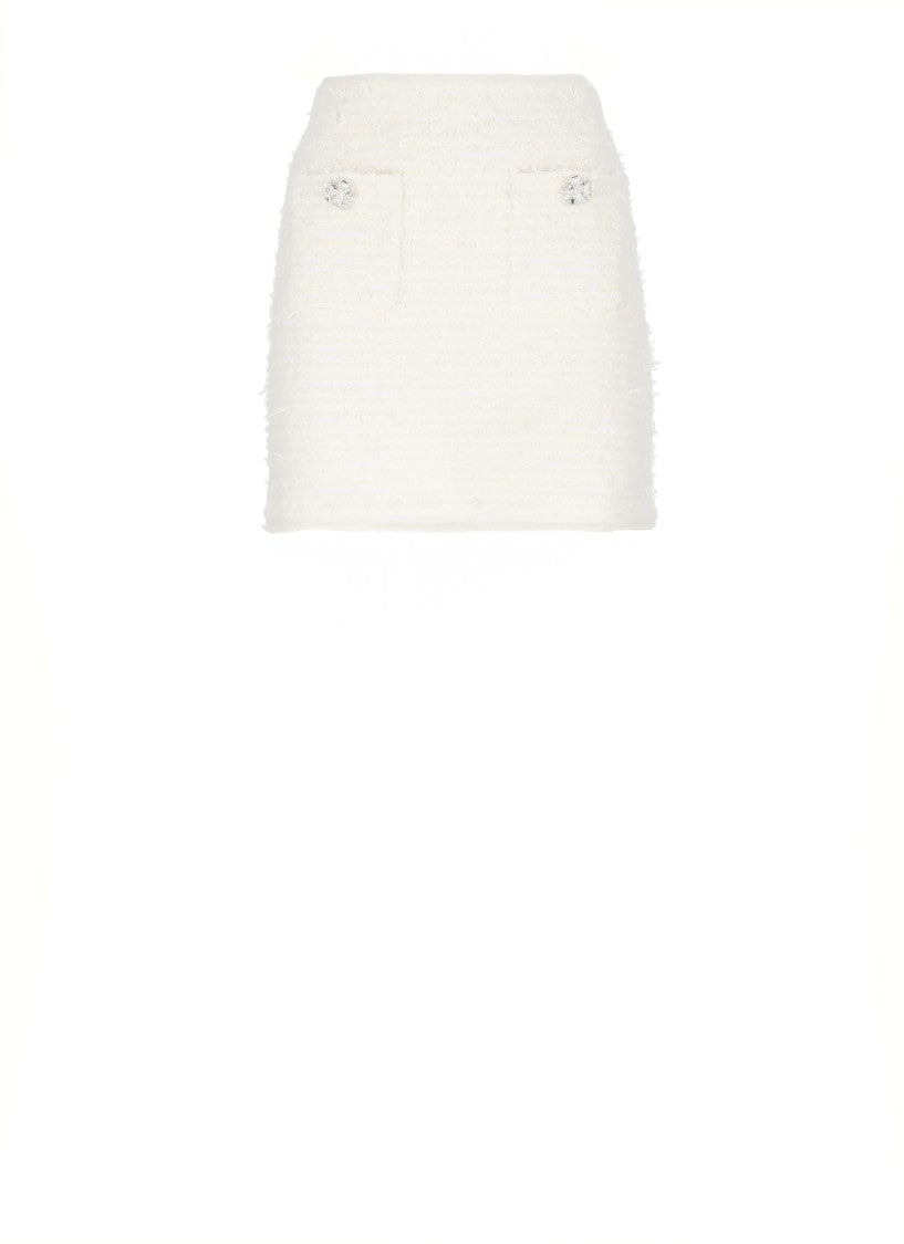 Self-Portrait Textured Knit Mini Skirt