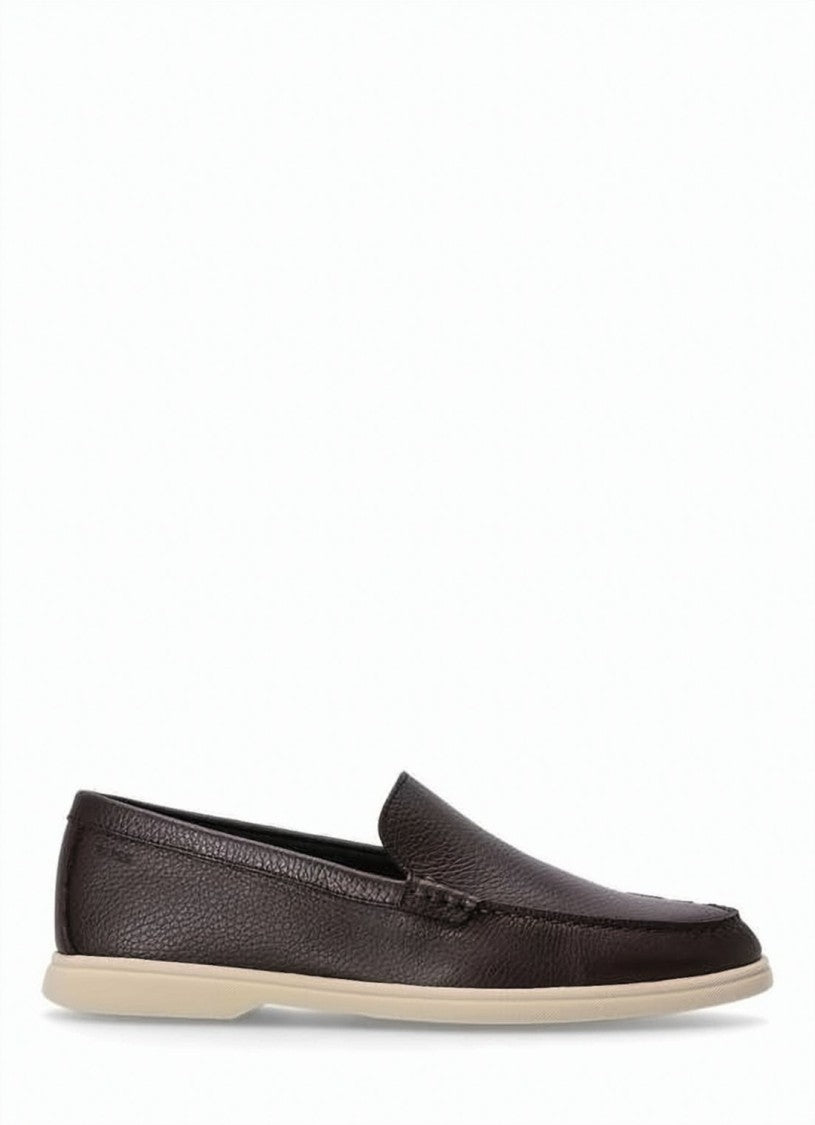 Hugo Boss Textured Leather Slip-On Shoes
