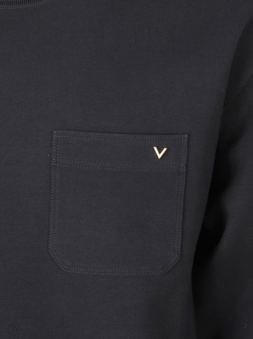 Valentino Garavani Regular Fit Valentino Knit Sweater With Vgold Logo